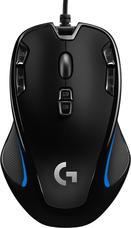 Logitech G300s /Ambidextrous design/Programmable Lighting/Frictionless Base,upto 2500 DPI Wired Optical Gaming Mouse(USB 2.0, Black)