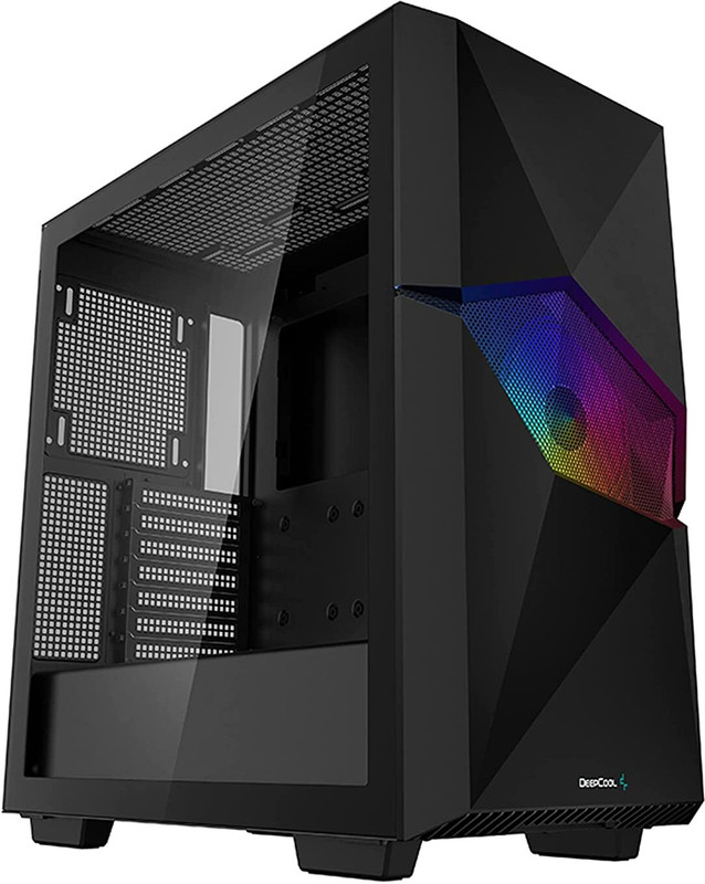 Deepcool CYCLOPS Gaming/Computer Case Pre-Installed 1 x 120 mm Front Fan – R-BKAAE1-C-1, Mid Tower Cabinet(Black)