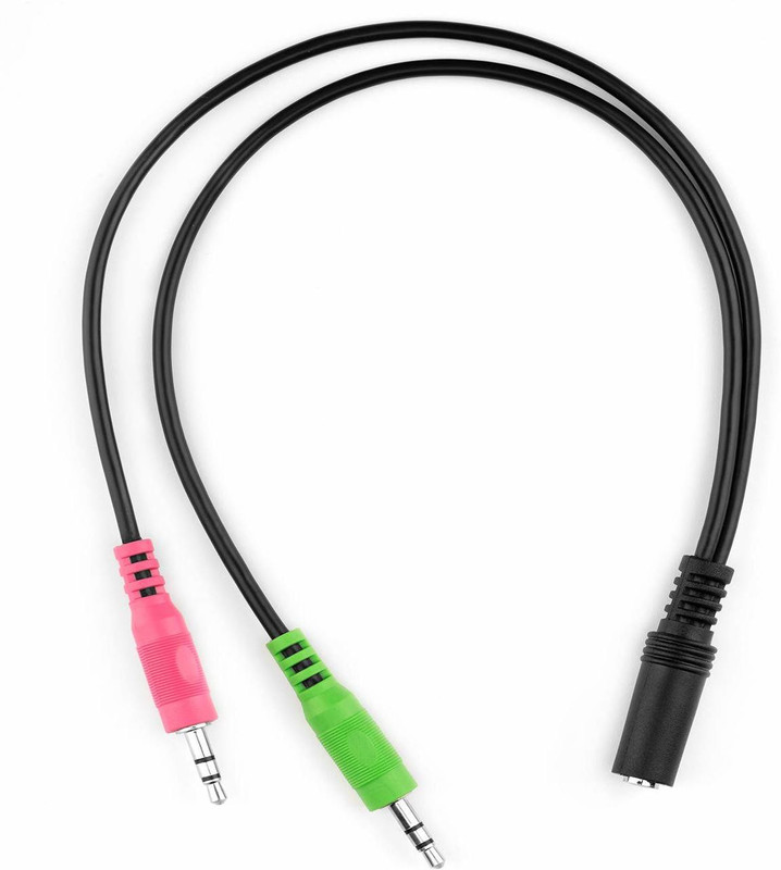 Nitho SOUND ADAPTER Y-SPLIT (2M 1F) Gaming Adapter(Black, For PC)