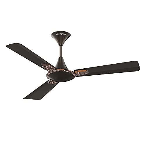 Crompton Premion Aura2 Designer 2D Brocade Design Antidust1200 Mm (48 Inch) Ceiling Fan (Bakers Brown) Star Rated Energy Efficient Fans