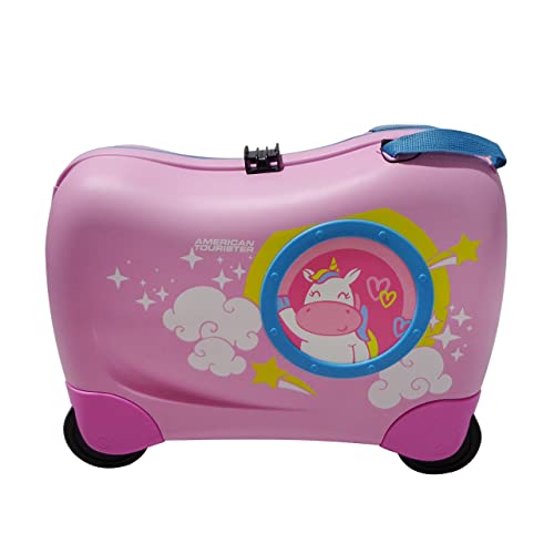American Tourister Skittle 14 Inch Plastic Hard-Sided 4 Wheeler In-Line Skate Suitcase (Pink, 37 Cm)