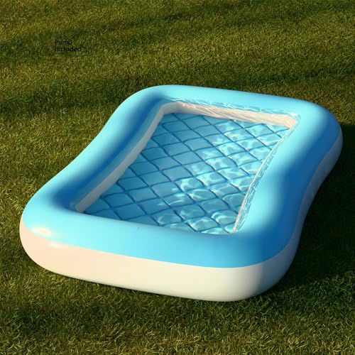 Lifelong Swimming Pool For Kids | Inflatable Sunset Glow Round Colourful Ring Baby Pool Portable Baby Bath Tub | 0-5 Years | Indoor & Outdoor Swimming Pool For Kids (Blue)