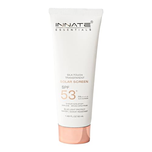 Innate’S Silk-Touch Transparent Solar Sunscreen Spf 53+ Pa++++ For Men & Women – 50Ml | Broad Spectrum Uva/Uvb Protection,Non-Comedogenic,Hypoallergenic | Sweat & Water Resistant Sunscreen Gel