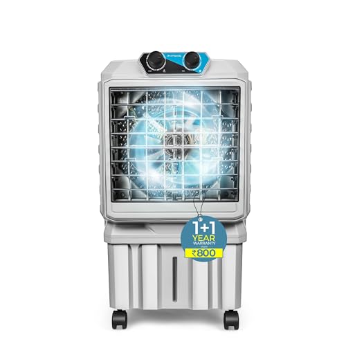 Longway Chill Pro 30 Ltr Portable Air Cooler For Home|Densenest Honeycomb Pads|Fully Collapsible Louvers|Lower Power Consumption|Inverter Compatible|Air Cooler For Room (Gray, 30L)