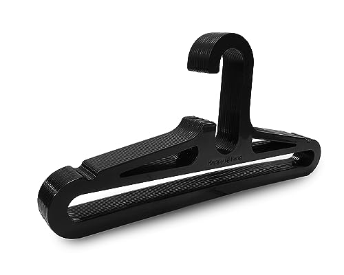 Happy To Hang Happytohang Champknight 12 Piece Polypropylene Hanger Benzer Model,Black