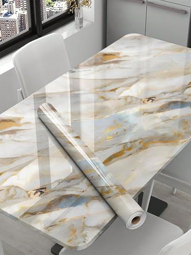 Reenta Marble Wallpaper For Home Walls – Removable Self-Adhesive, Stunning Marble Effect Design For Living Room, Office, And Bedroom Décor(60X200Cm) (New Rose Gold)