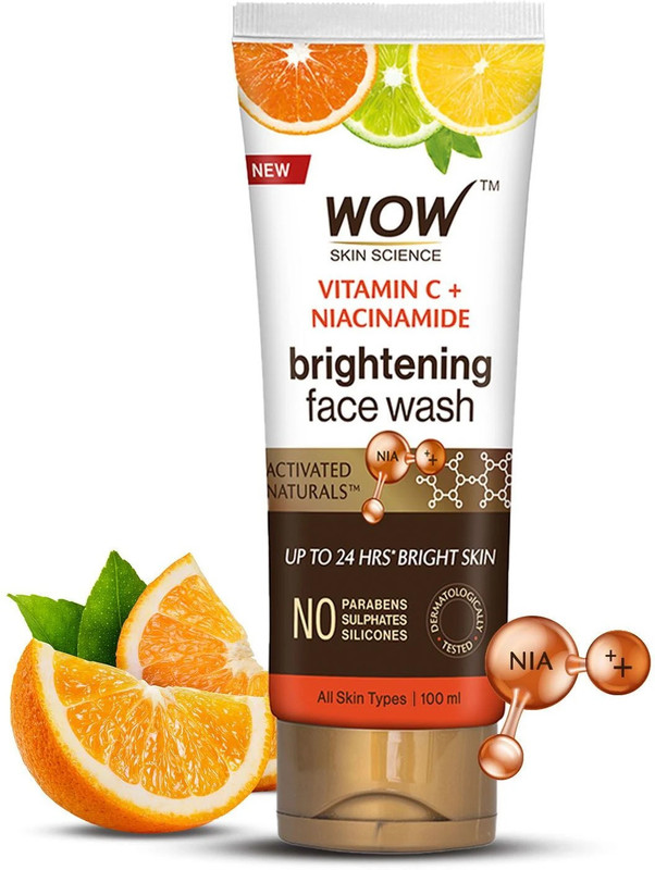 WOW SKIN SCIENCE Vitamin C & Niacinamide | For Brighter Glow | For All Skin Types Face Wash(100 ml)
