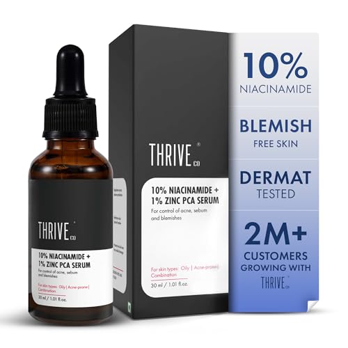 Thriveco 10% Niacinamide Face Serum + 1% Zinc Pca For Clear Glowing Skin | Reduction Of Acne | Men & Women, 30Ml