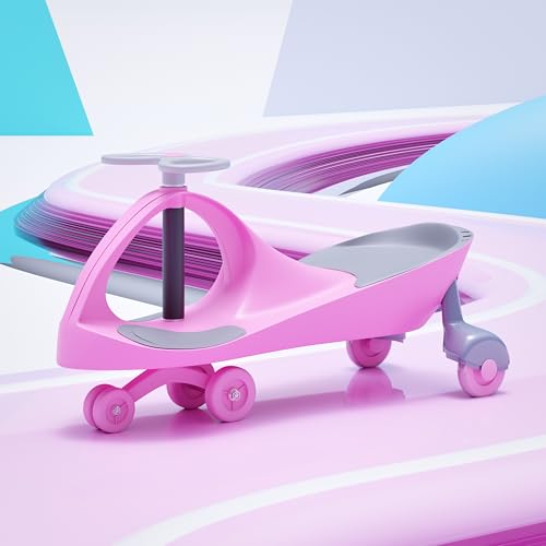 Cockatoo-Kids Buzzy Ride Swing Car – Durable & Smooth Swing Car For Kids, Push & Glide Ride-On Toy With Comfortable Seat & Wheels, Ideal For Toddlers Aged 1-3 Years, Supports Up To 25Kg (Pink).