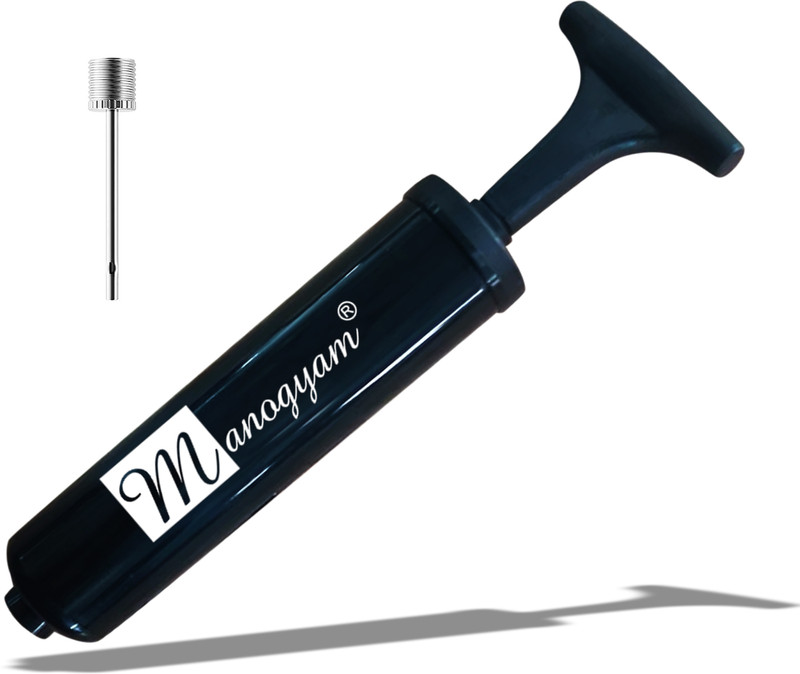 Manogyam Multiuser Hand Ball Pump Inflator with Needle, Nozzle Extension for Soccer Basketball Pump, Football Pump, Handball Pump, Volleyball Pump, Ball Pump(Black)