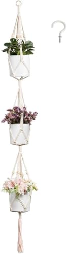 Indive Group Plant Hangers For Indoor-Outdoor And Balcony Flower Pot Hanger,Handmade Hanging Planter With Macrame Cotton Garden Plants Holders,40 Inches(Without Pot)