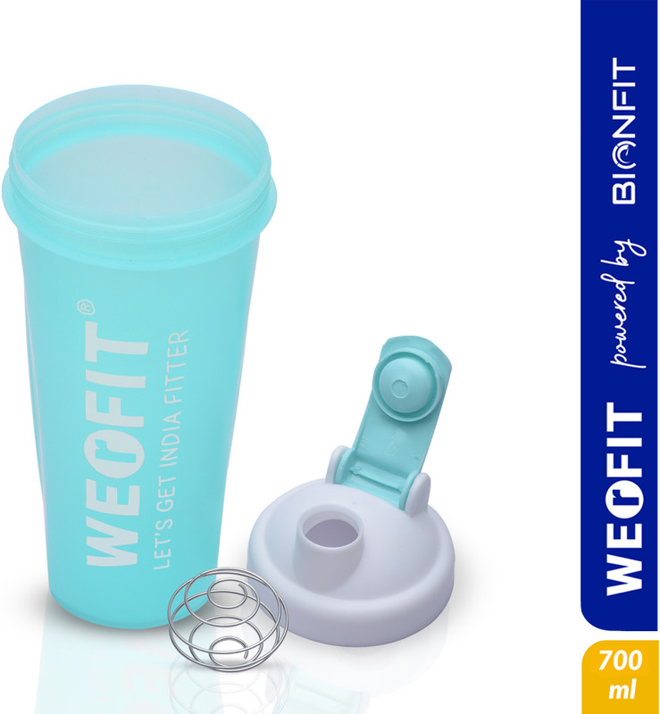 WErFIT Shaker Bottles For Protein Shake Gym Sipper Bottle for Men Women Boys Girls 750 ml Shaker(Pack of 1, Green, Plastic)