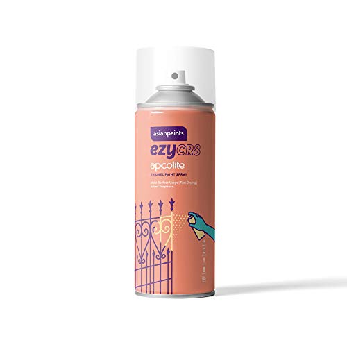 Asian Paints Ezycr8 Apcolite Enamel Multi-Surface Diy Spray Paint For Metal Wood Wall Fluorescent Green 150 G (200Ml) Can