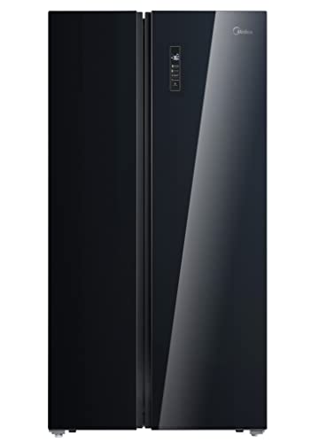Midea 661 L Side By Side Refrigerator With Inverter (Mdrs853Fgg22Ind, Black, Glass Finish) – 1 Star, Frost Free
