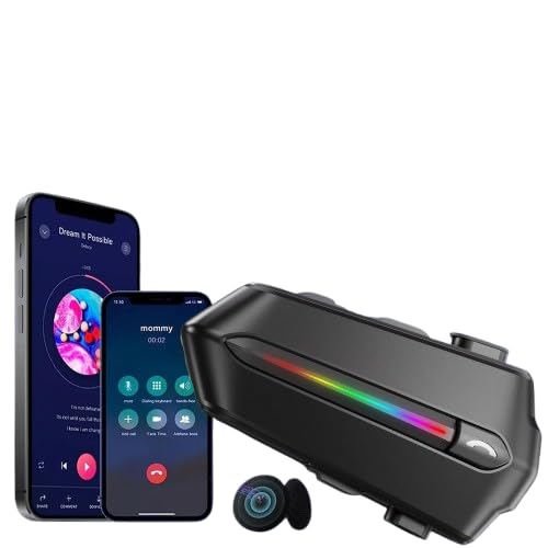 Nexablendix C5S Motorcycle Bluetooth Headset, Wireless Dual Earphone On-Ear Helmet V5.3, Hd Calling And Hifi Music, Ip67 Waterproof, Compatible With All Helmets