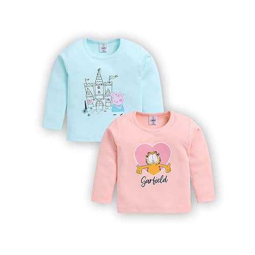 Tinyo Cartoon Regular T-Shirt For Baby Kids (Tyc91713Mcgtst_Multicolor 2 06-12 Months)
