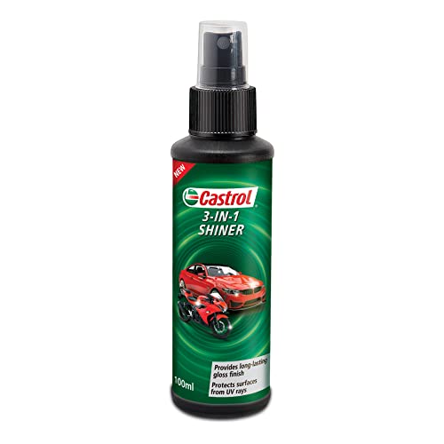 Castrol 3-In-1 Shiner For Bikes And Cars (100Ml) | Provides Long-Lasting Gloss Finish | Protects Surfaces From Uv Rays | Excellent Shine | Streak-Free Finish
