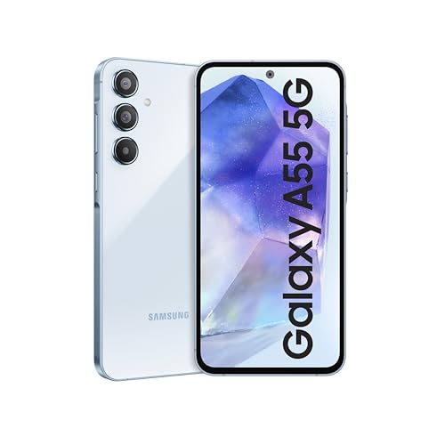 Samsung Galaxy A55 5G (Awesome Iceblue, 8Gb Ram, 128Gb Storage) | Ai | Metal Frame | 50 Mp Main Camera (Ois) | Super Hdr Video| Nightography | Ip67 | Corning Gorilla Glass Victus+ | Samoled Display