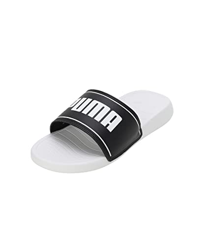 Puma Unisex-Adult Slide Max White-Black Slide Sandal – 10 Uk (39453704)