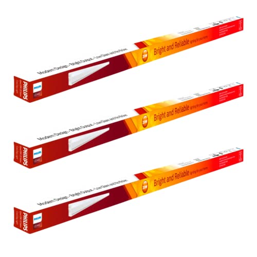 Philips Ujjwal 20-Watt Led Batten/Tubelight | Led Tubelight For Home | Compact 4Ft Led Batten | Cool Daylight, Pack Of 3