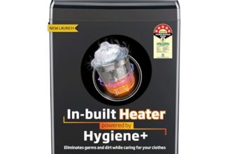 Voltas Beko, A Tata Product 8 Kg 5 Star Fully-Automatic Top Loading Washing Machine With Anti-Bacterial Wash Technology (Wtl8006Ueah / Obs3060, Dark Grey, Inbuilt Heater)