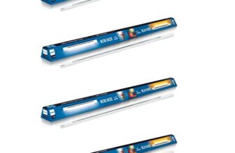 Philips Polycarbonate Twin Glow 25-Watt +25-Watt Led Up-Down Batten Tubelight (Pack Of 4, Yellow Uplight Relax Mode|White Downlight Work Mode)