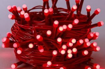 Lexton 40 Led Power Pixel Serial String/Fairy Light | Plug Sourced | Suitable For Home & Outdoor Decoration, Diwali, Christmas, Ramadan, Wedding, Party, Festival (Pack Of 1, Red)