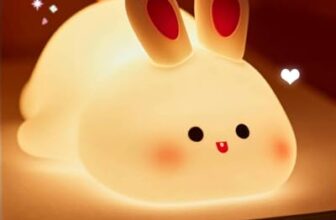 Ankri Cute Night Light Led Squishy Novelty Animal Night Lamp Touch Sensor 3 Level Dimmable Nursery Nightlight For New Born Toddler Baby Room Kids Room Decore (Rabbit)