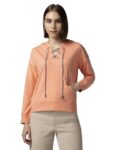 Fyltr Women’S Drop Shoulder Hoodie With Lace Up Neck Detailing & Contrast Drawcord
