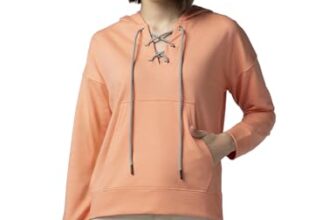 Fyltr Women’S Drop Shoulder Hoodie With Lace Up Neck Detailing & Contrast Drawcord