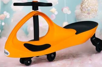 Magical Swing Car For Baby | Kids | 100 Kgs Weight Capacity | 2 To 10 Years With Scratch Free Wheels | Durable Kids Riding Car | Presents For Babies & Toddler (Premium Swing Car-Orange)