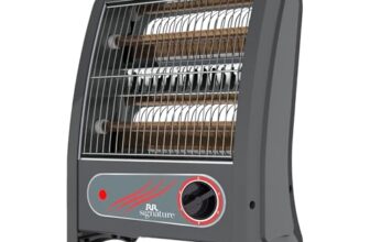 Rr Signature Torrid Quartz Room Heater 800 Watt | Low Power Consumption | Tip-Over Protection | 2 Heating Rods For Quick Heating | Cool Touch Body | 2 Year Warranty