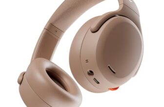 Skullcandy Crusher Anc 2 Over-Ear Wireless Headphones 100 Db| Active Noise Cancellation, Sensory Bass, Dual Pairing, 50H Battery, Rapid Charge, Alexa Built-In | Primer, Brown