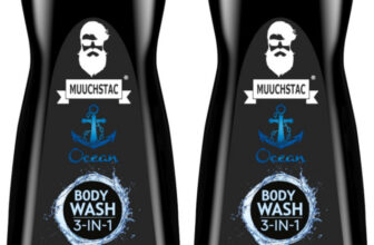 Muuchstac Ocean 3 In 1 Body Wash For Men, Shower Gel For Body, Face & Hair Wash(2 X 182 Ml)