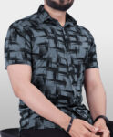 Vebnor Men Printed Casual Grey Shirt