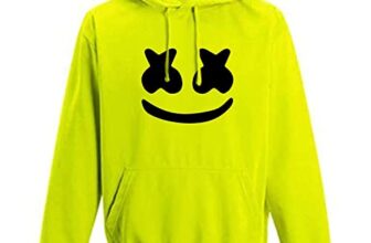 Baghadbillo Unisex-Adult Cotton Hooded Neck Hooded Sweatshirt (Marsh Print Hoodie Neon-42_Neon_L)