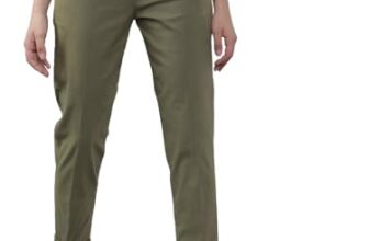 Tokyo Talkies Women Olive Green Tapered Fit Solid Regular Trousers