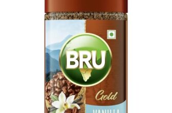 Bru Gold Vanilla 55G | Flavoured Instant Coffee | Flavourful Twist To Your Everyday Coffee | Made With Freeze-Dried Coffee | Makes 40 Cups |