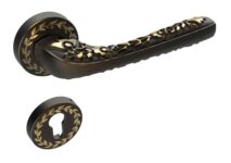 Godrej Mortise Lock | Handle Lock Set For Main & Bedroom Door| Arsa Bel Rose Handle | 240 Mm Eco Lock Body | 70 Mm Eco Pin Cylinder 1Ck | Antique Brass| 5 Year Warranty