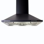 Wonderchef Power Elite Chimney | 60Cm |1050 M3/Hr| Baffle Filter | 3 Speed Push Button Controls | Powerful Suction | Low Noise| 7 Year Wr | Black