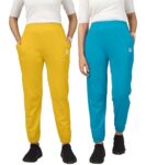 Kyda Kids® Cotton Regular Fit Track Pants For Girls (Pack Of 2)