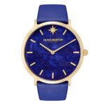 Olivia Burton Ultra Slim Qtz Basic Slim Blue Dial Women’S Watch|Leather Material|Blue Color Band – 24000068