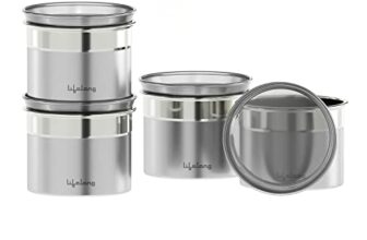 Lifelong Kitchen Storage Canisters (Set Of 4) |See Through Lid | 500 Ml Each | Llcan04