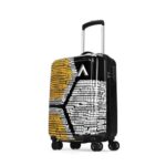 Aristocrat Bruce Cabin Trolley Bag 54Cm | Small | Hard Luggage | Smooth 8-Wheel Suitcase | Secure Combination Lock With Sturdy Zipper | Full Fabric Convipack | 5-Year Warranty (Orange)