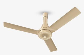 Bajaj Airlark 1200Mm Ceiling Fans For Home | Bee Star Rated | Super 5 Tuff Technology | Telescopic Seamless Canopy | High Air Delivery | 5-Yr Warranty 【Bronze Mist & Chrome】