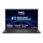 Dell 15, Amd Ryzen 3 7320U Processor (8Gb Ram / 512Gb Ssd/Windows 11 + Office H&S 2024 + M365 / 15.6″(39.62 Cm) Fhd Display / 12 Month Mcafee/Carbon Black Color/ 1.63 Kg Thin & Light Laptop