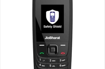Jio Jiobharat V4 4G Keypad Phone With Safety Shield Feature, Jiotv, Jiohotstar, Jiosaavn, Jiopay (Upi & Soundpay), Led Torch, Digital Camera, 1000Mah Battery | Black | Locked Network
