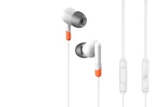 Itel Iep12 Wired Earphones With 10Mm Drivers, Tilt In-Ear Design, 10-Min Fast Charge For 120 Min Playtime, And In-Line Microphone (White)