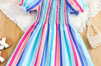 MANSICREATION Girls Midi/Knee Length Casual Dress(Blue, Short Sleeve)