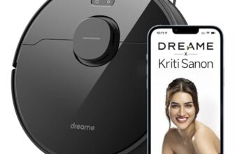 Dreame D9 Max Gen2 Robot Vacuum Cleaner, 6000Pa Vacuum Robot With Mop Function, Movable Brush, Multi-Floor Maps, Ideal For Carpets, Hard Floors And Pet Hair, Black, 285 Minutes